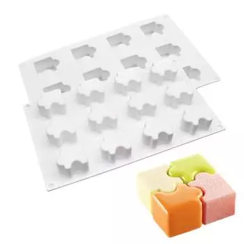Dessert Mold Puzzle Design Reusable 12/20 Cavities Non-stick Baking Soap Mold Kitchen Supplies A