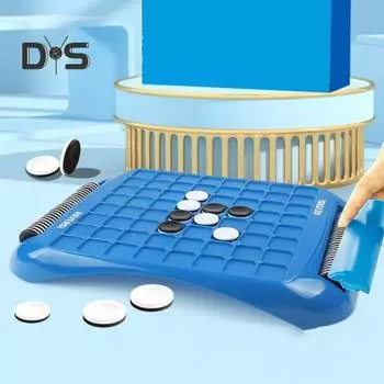 Дети Реверси Шахматы Настольная Игра Логика Тренировка Мышления 2 Игрока Интерактивная Обучающая Черно-Белая Шахматная Игрушка Головоломка Стратегическая Игра Дети Взрослые Board Games
