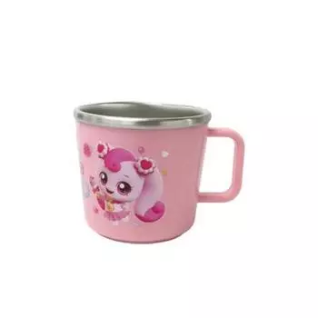 Детская чашка Leburn Sweet and Sour Catch Tinipping с нескользящей ручкой из нержавеющей стали, штриховка, 1 шт.