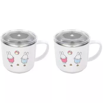 Детская чашка Miffy с нескользящей крышкой из нержавеющей стали, разные цвета, 2 шт.