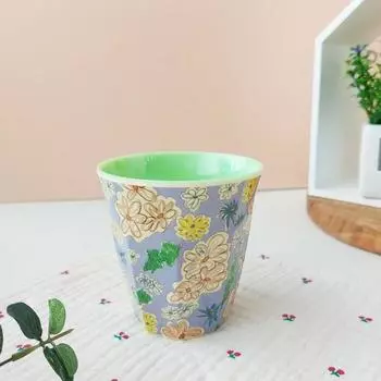 Детская чашка Rice, большой фиолетовый цветок, 1 шт., популярные корейские товары для родителей