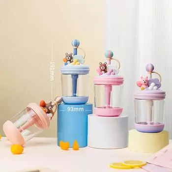 Детская кружка для воды, не содержащая бисфенол А, бутылка для воды, креативные мультяшные кружки с трубочками, герметичные бутылки для воды, детская кружка для улицы, 470 мл without stickers абрикосовый