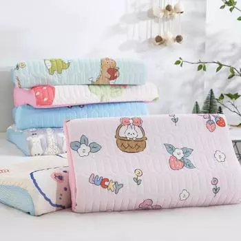 Детская летняя латексная подушка, охлаждающая подушка Ice Silk, латексная подушка, медленно восстанавливающаяся защита шеи, дышащая студенческая подушка для общежития 27 * 44cm