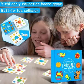 Детская настольная игра Crazy Animal Pairs, Collision Cards, Puzzle Thinking, Тренировка памяти, Интерактивные игрушки для родителей и детей One Size