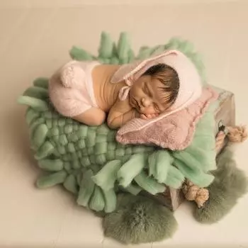 Детская одежда для фотосъемки Одеяло для фотосъемки новорожденных Плотное шерстяное тканое квадратное декоративное одеяло белый