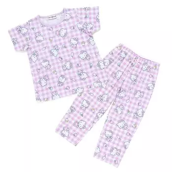 Детская пижама с короткими рукавами Sanrio Hello Kitty (с лентой для кнопок Snap) 100см 707392