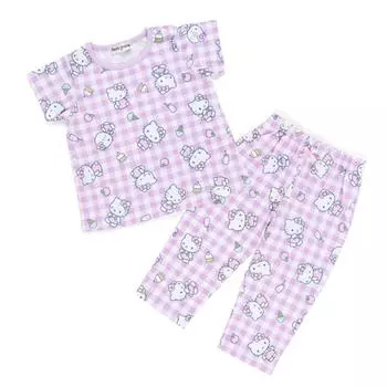 Детская пижама с короткими рукавами Sanrio Hello Kitty (с лентой для кнопок Snap) 90см 707325