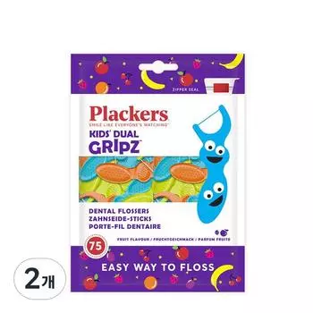 Детская зубная нить Flackers, 75 упаковок, 2 шт.