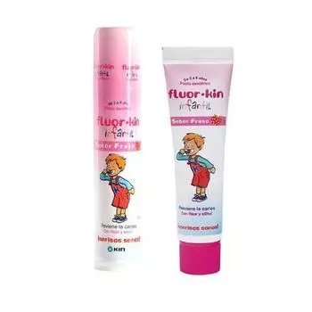 Детская зубная паста Fluor Kin со вкусом клубники 150 мл