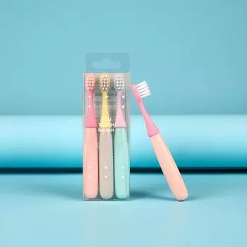 Детская зубная щетка 3 шт. Детская зубная щетка с мультяшной мягкой щетиной Детская зубная щетка