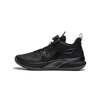 Детские баскетбольные кроссовки Li Ning с логотипом и буквами, эластичные, износостойкие, нескользящие, устойчивые, черные, YKBU064-7 31