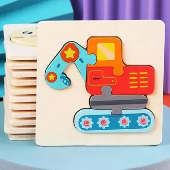 Детские деревянные игрушки 3D деревянная головоломка мультфильм животные познавательная головоломка раннее обучение развивающие игрушки для детей подарок