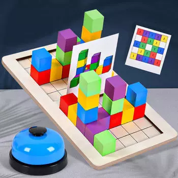 Детские игрушки для раннего образования Double Against Blocks Building - логическое обучение ребенка Colorful Brain