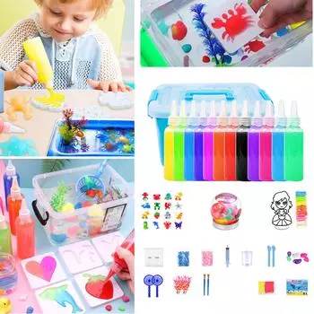 Детские игрушки Ocean DIY Colloid Toys Набор для самостоятельного изготовления детских игрушек с раствором Детские игрушки Ocean Enlightenment Toys Детские развивающие игрушки 60 мл One Size