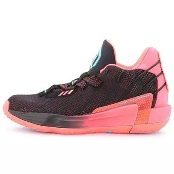 Детские кроссовки adidas Dame 7 Big Kid Visionary Black Core-Black Signal-Pink FY1869