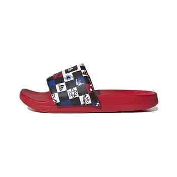 Детские кроссовки adidas Disney x Adilette Comfort Slide J Spider-Man Checkerboard Black Core-Black Cloud-White HP7758