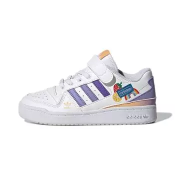 Детские кроссовки adidas Forum Low J Fruits & Rainbow Patches White Cloud-White Light-Purple GY8210 29