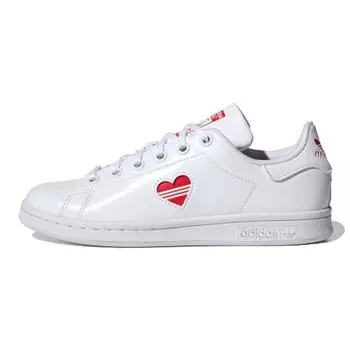 Детские кроссовки Adidas Stan Smith J Valentines Day White Cloud-White Vivid-Red FY4481