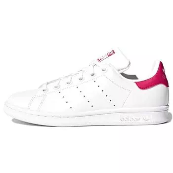 Детские кроссовки Adidas Stan Smith J White Running-White Pink-Buzz B32703