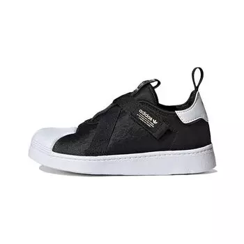 Детские кроссовки adidas Superstar 360 Little Kid Black White Gold Core-Black Gold-Metallic Cloud-White HQ6080