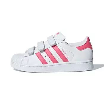 Детские кроссовки adidas Superstar CF C White Pink Cloud-White Real-Pink CG6621