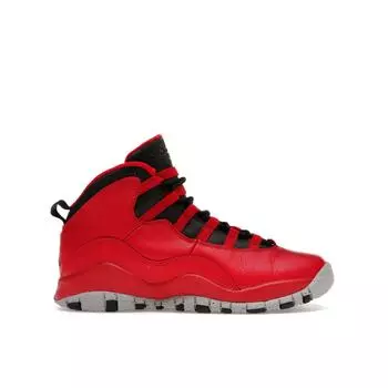 Детские кроссовки Air Jordan 10 Retro BG Bulls Over Broadway Red Gym-Red Black-Wolf-Grey 705179-601