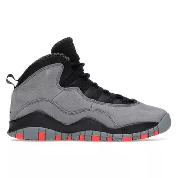 Детские кроссовки Air Jordan 10 Retro GS Cool Grey Infrared-Black 310806-023