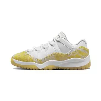 Детские кроссовки Air Jordan 11 Retro Low PS Yellow Snakeskin White Tour-Yellow Sail 580522-107 29.5