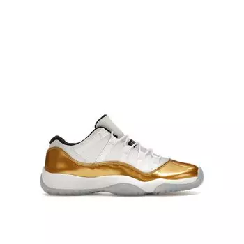 Детские кроссовки Air Jordan 11 Retro Low GS Closing Ceremony White white mtlc-gold-coin-black 528896-103