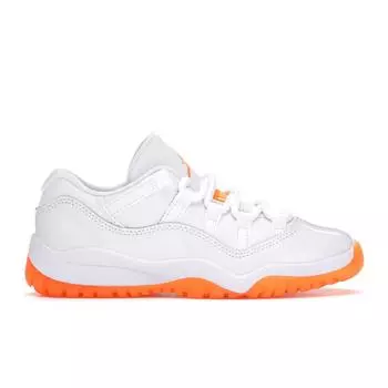Детские кроссовки Air Jordan 11 Retro Low PS Bright Citrus белые DJ4328-139 35