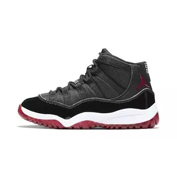 Детские кроссовки Air Jordan 11 Retro PS Bred 2019 Black True-Red White 378039-061