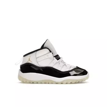 Детские кроссовки Air Jordan 11 Retro TD Gratitude / Defining Moments Белый Черный Металлик-Золото 378040-170 26