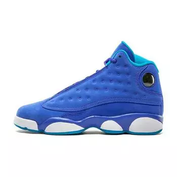 Детские кроссовки Air Jordan 13 Retro GG Hornets Синие Bright-Concord Blue-Lagoon 824246-405