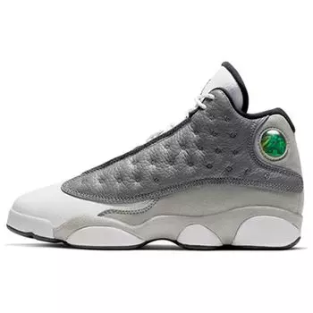 Детские кроссовки Air Jordan 13 Retro GS Atmosphere Grey White University-Red Black 884129-016