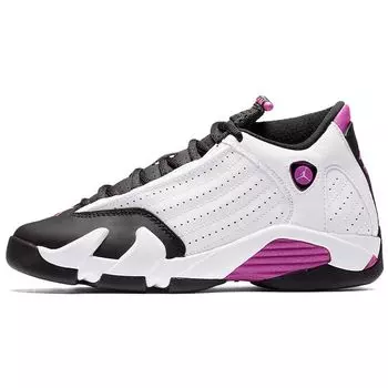 Детские кроссовки Air Jordan 14 Retro GS Fuchsia Blast Pink White Fuchsia-Flash 654969-119