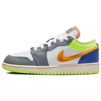 Детские кроссовки Air Jordan 1 Low GS Hoops Разноцветные Белый Кокосовое Молоко FB1835-181 38.5