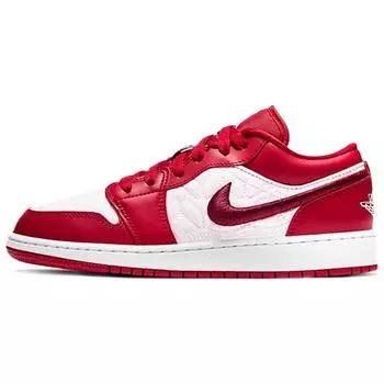 Детские кроссовки Air Jordan 1 Low GS Pink Quilt Gym-Red Pink-Foam Dark Beetroot DB3621-600