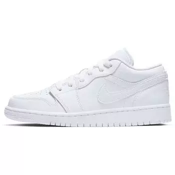 Детские кроссовки Air Jordan 1 Low GS Triple White 553560-126