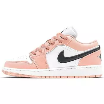 Детские кроссовки Air Jordan 1 Low GS Light Arctic Pink White Black 553560-800 40