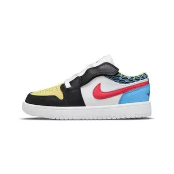 Детские кроссовки Air Jordan 1 Low PS Funky Patterns Белый Черный Coast DH5929-006 28