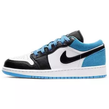 Детские кроссовки Air Jordan 1 Low SE GS Laser Blue Black White CT1564-004