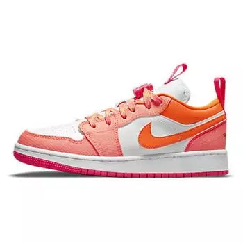 Детские кроссовки Air Jordan 1 Low Utility GS Crimson Pulse Orange Pink-Flash Total-Orange DJ0530-801 35.5