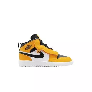 Детские кроссовки Air Jordan 1 Mid ALT PS Taxi Желтый Черный Белый AR6351-701 28