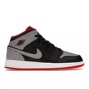 Детские кроссовки Air Jordan 1 Mid GS Bred Shadow Black Fire-Red White DQ8423-006 38.5
