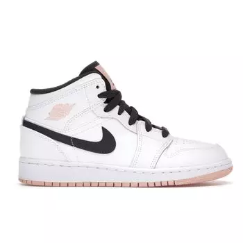 Детские кроссовки Air Jordan 1 Mid GS White Arctic Orange Антрацит 554725-180 38