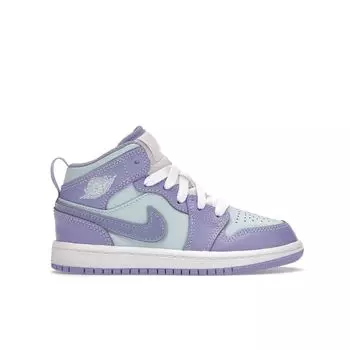 Детские кроссовки Air Jordan 1 Mid PS Purple Pulse Glacier Blue Arctic-Punch 640734-500 35
