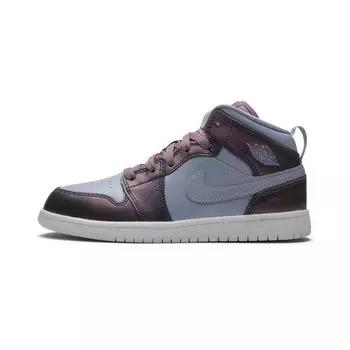 Детские кроссовки Air Jordan 1 Mid SE PS Monsoon Purple Rise Monsoon-Blue AV5173-400