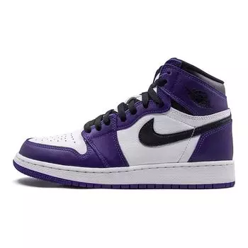Детские кроссовки Air Jordan 1 Retro High OG GS Court Purple 2.0 Black White 575441-500