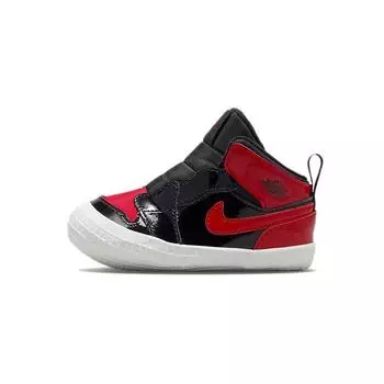 Детские кроссовки Air Jordan 1 Retro High OG Crib Patent Bred Black Varsity-Red White AT3745-063 18.5