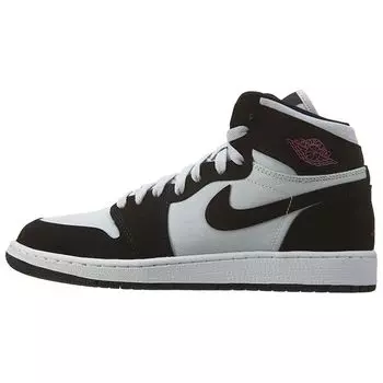Детские кроссовки Air Jordan 1 Retro High GS Pure Platinum Black Pink Vivid-Pink-Black 332148-015